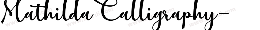 Mathilda Calligraphy字体转换